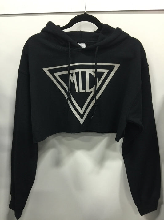 Reflective MLD Logo Crop Hoodie